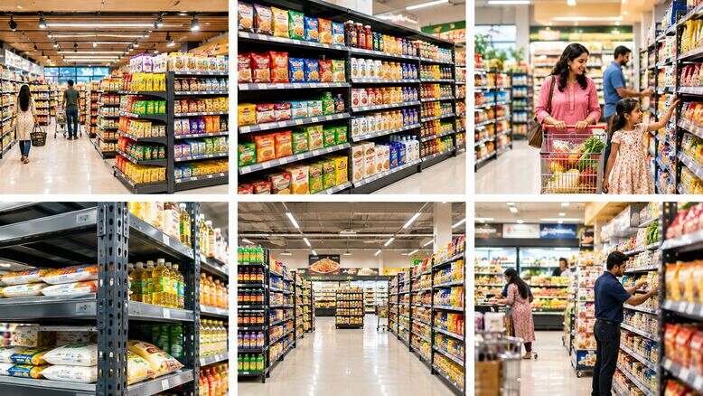 Quality supermarket display racks improving product visibility and store organization