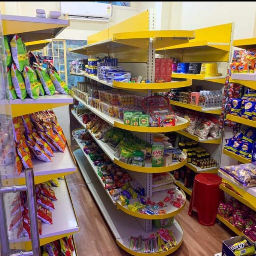 grocery center display rack manufacturer delhi