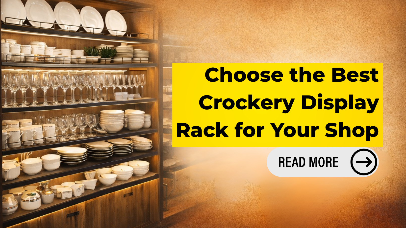 crockery display rack