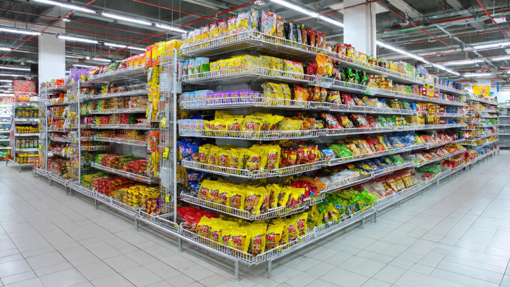 wall corner rack for retail store