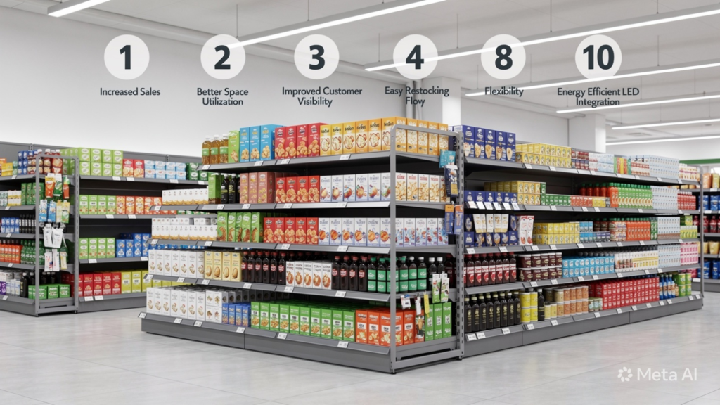 Modern Supermarket Display Racks