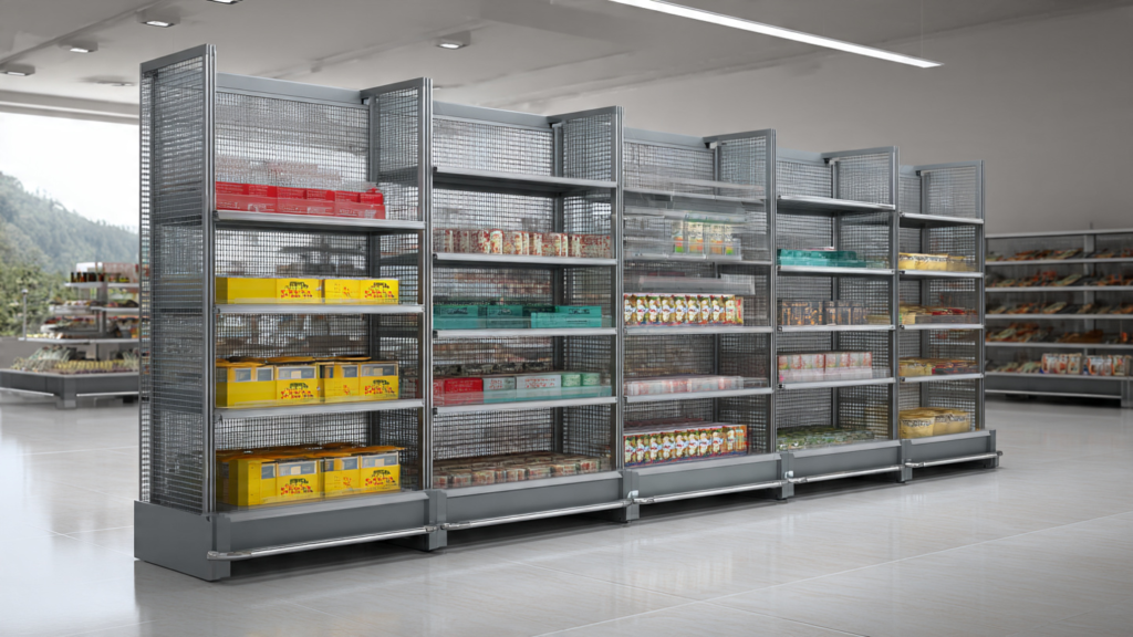 MS supermarket display rack size