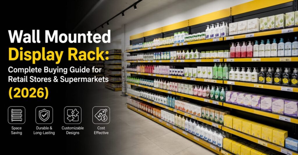 Wall Mounted Display Rack for supermarket and retail store product display